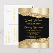 Guld och Black Glam Tårar Sweet sixteen