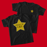 Guld och Black Hollywood Stars Birthday T Shirt<br><div class="desc">Perfekt för en Hollywood-temad födelsedagsfest!</div>