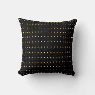 Guld och Black Modern Polka dots Mönster Kudde