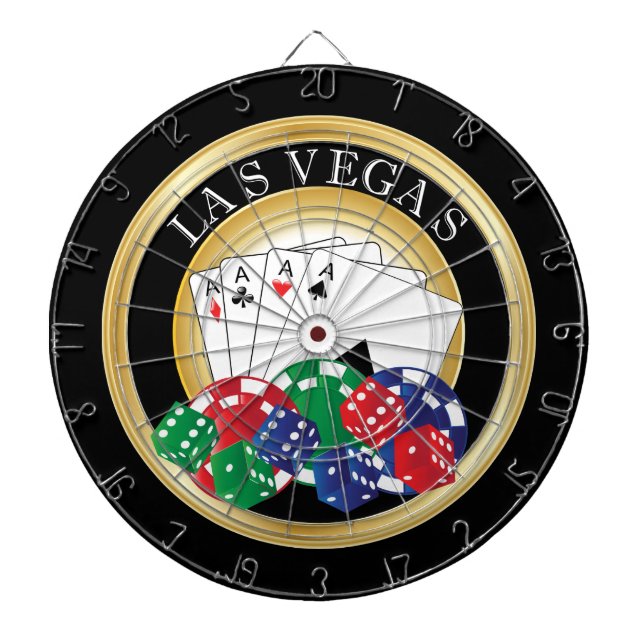 Guld och Black Poker Dart Board Piltavla (Framsidan)
