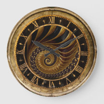 Guld och Black Spiral Clock