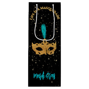 Guld och Blue Mask Mardi Gras Party