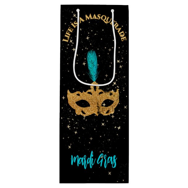 Guld och Blue Mask Mardi Gras Party (Framsidan)