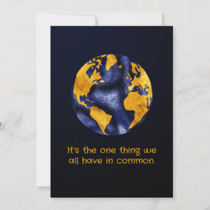 Guld och Blue Metallic Watch Earth Day