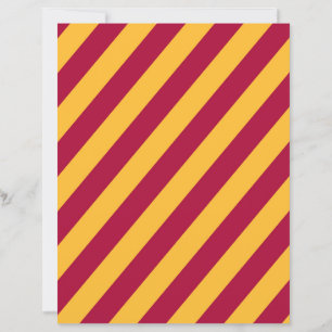 Guld- och burgunder diagonala ränder Scrapbookpapp