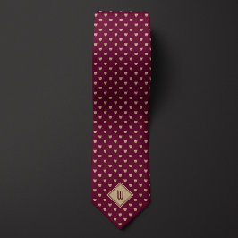 Guld och Burgundy Classy Cat Monogram Slips