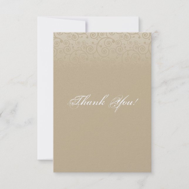 Guld och champagne virvlar runt tack (Framsida)