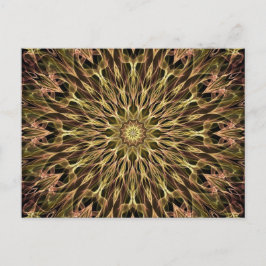 Guld och Copper Kaleidoscope Vykort
