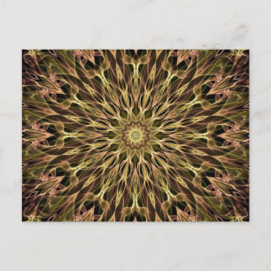 Guld och Copper Kaleidoscope Vykort