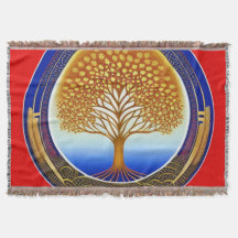 Guld och Cyan Livets träd