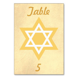 Guld och David White Star Bordsnummer