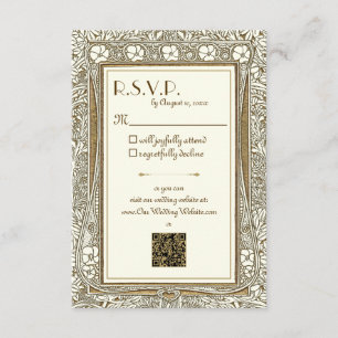 Guld och Elfenbenskusten Elegant Art nouveau R.S.V Tilläggskort