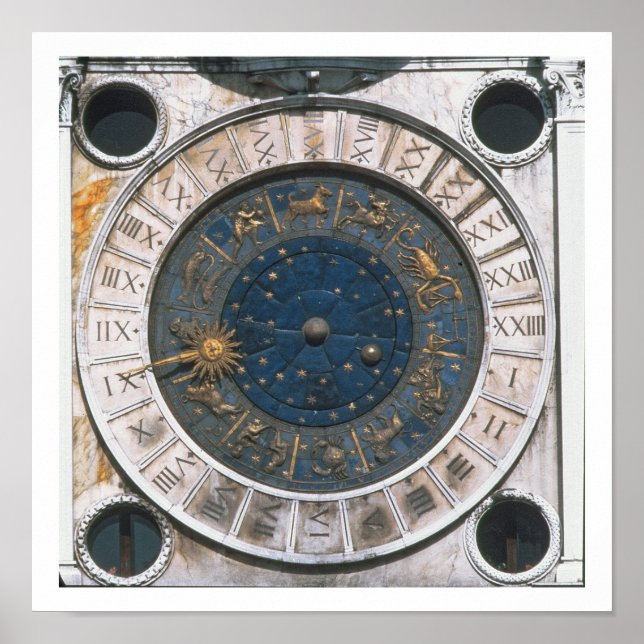 Guld och emelklockan ansikte, en utformning som Mo Poster (Framsidan)