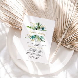 Guld och Eukalyptus Brunch & Bubly Möhippa Inbjudningar