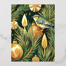 Guld och Flame Botanical Winter Garden jul