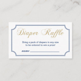 Guld och flottan | Boy Shower Diaper Raffle Biljet Tilläggskort