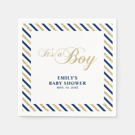 Guld och flottan | Modern Boy Shower Pappersservet Pappersservett