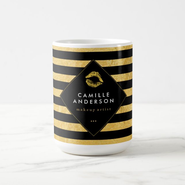 Guld- och för kaffe för konstnär för kaffemugg (Center)