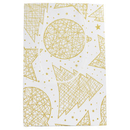 Guld och gåvan för vitjulmönster hänger lös