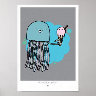 Guld- och glass A4-tryck Poster