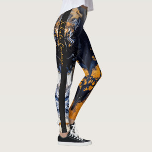 Guld och Glitter marble struktur Sculpted Serenity Leggings