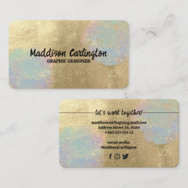 Guld och Glitter Struktur Visitkort