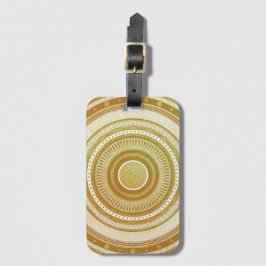 Guld- och glittermandala bagagebricka