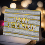 Guld och Grått Rand Hanukkah-kort Helgkort<br><div class="desc">Utformningar av Umua. Tryckt och avsänt av Zazzle eller deras närstående företag.</div>