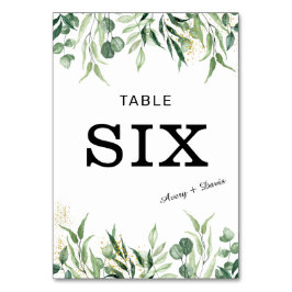 Guld och Grey Bröllop för Bordsnummer Card.