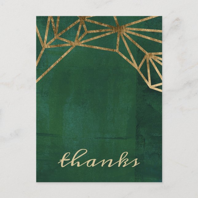 Guld och Grönt Jungle Webben Vykort (Framsida)