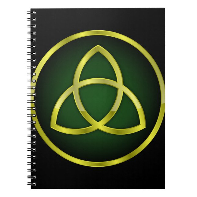 guld och grönt triquetra anteckningsbok (Framsidan)