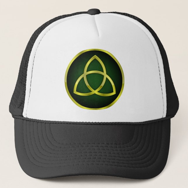 guld och grönt triquetra keps (Framsida)