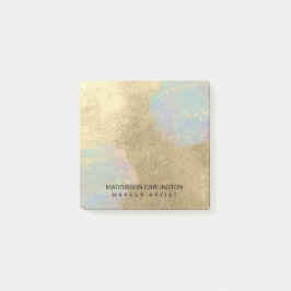 Guld och Iridencent Glitter Struktur Post-it Block