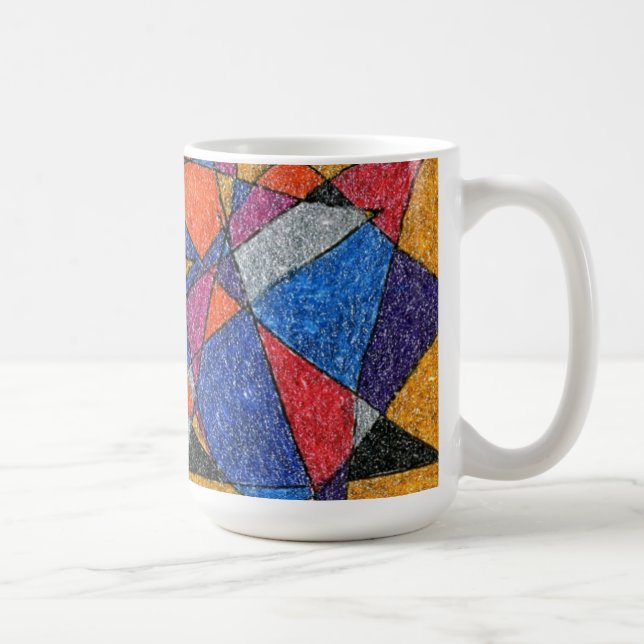 "Guld och judar" Mugg i abstrakt design (Höger)