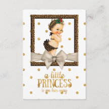 Guld och Leopard Print Girl Girl's Baby Shower