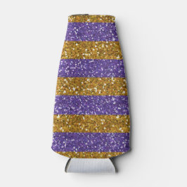 Guld och Lila Glitter Rand tryckt