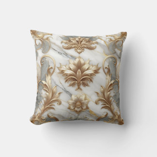 Guld och Marble Cushion Kudde