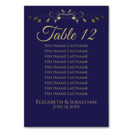 Guld och marktäckningsdiagram för enkelt Elgant Br Bordsnummer