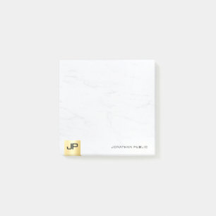 Guld och marmor för modern enkel mall elegantt post-it block