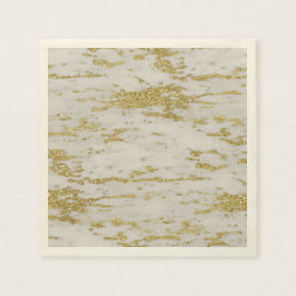 Guld och marmor pappersservett