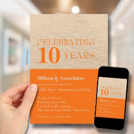 Guld och Orange - affärsdag i Firande Inbjudningar