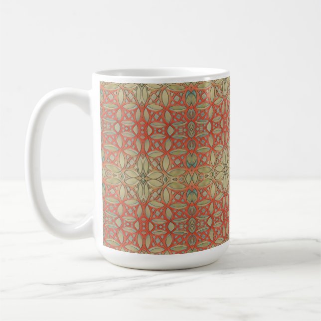Guld och Orange Kaffemugg (Vänster)