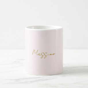 Guld- och pastellfärg kalligrafi Elegant vanligt n Kaffemugg