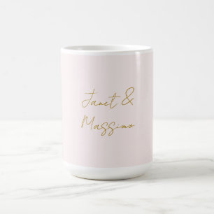 Guld- och pastellfärg kalligrafi Elegant vanligt n Kaffemugg