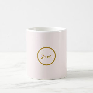 Guld- och pastellfärg kalligrafi Elegant vanligt n Kaffemugg