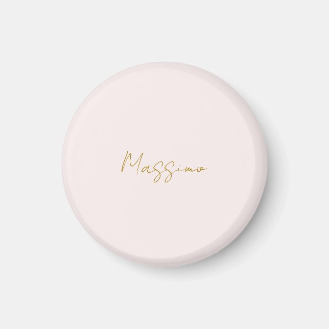 Guld- och pastellfärg kalligrafi Elegant vanligt n Magnet (Framsidan)