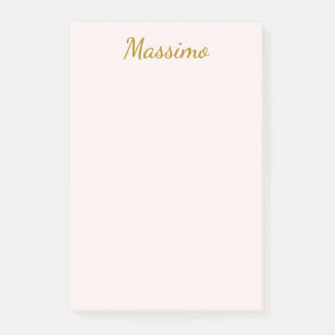 Guld- och pastellfärg kalligrafi Elegant vanligt n Post-it Block