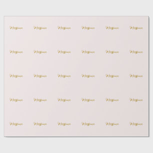 Guld- och pastellfärg kalligrafi Elegant vanligt n Presentpapper