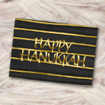 Guld och Rand Hanukkah-kort Helgkort<br><div class="desc">Utformningar av Umua. Tryckt och avsänt av Zazzle eller deras närstående företag.</div>