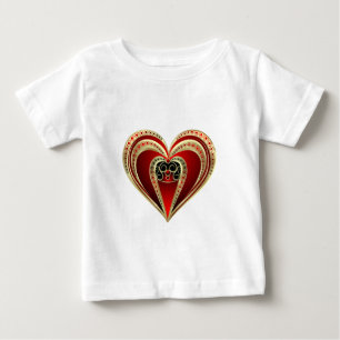 Guld och Red Heart Tee